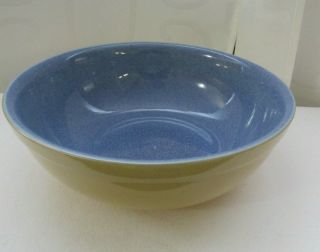 Denby England Serving Bowls Blue Speckle Interior Tan Exterior 9 " W X 3 " Deep