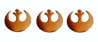 Star Wars Small Gold Color Rebel Alliance Symbol Metal Pin Set Of 3 Pins
