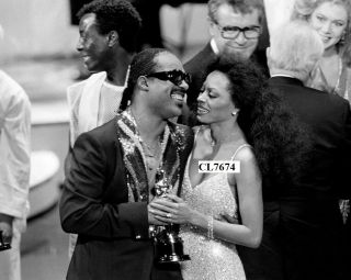 Diana Ross Presents Stevie Wonder The Award At The Annual Academy Awards Photo