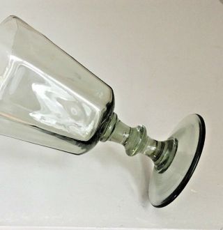 6 Lenox Antique Pale Sage Green Crystal Wine Water Goblet 5”/ 1974 - 87/handblown 6