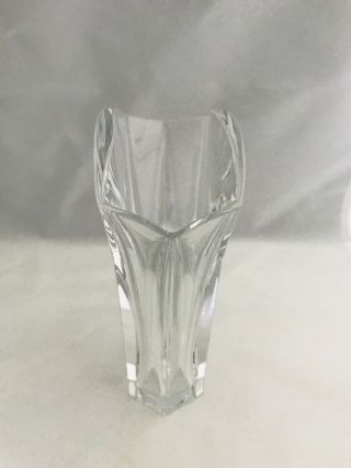 Vintage Signed BACCARAT Crystal 7” Vase Flared Top France 2