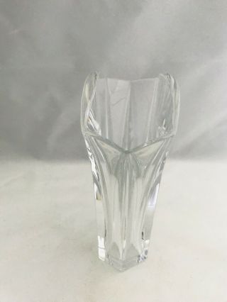 Vintage Signed BACCARAT Crystal 7” Vase Flared Top France 4