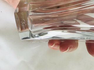 Vintage Signed BACCARAT Crystal 7” Vase Flared Top France 7