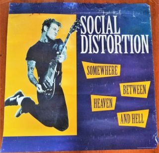 Social Distortion 1992 Somewhere Between Heaven And Hell 36x36 " Poster