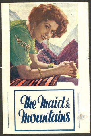 The Maid Of The Mountains 1932 Movie Herald Nancy Brown Harry Welchman Zaz