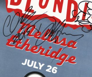Blondie autographed concert poster 2015 Debbie Harry,  Chris Stein,  Clem Burke 2