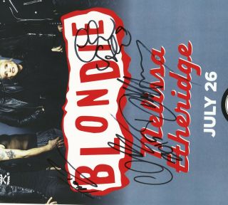 Blondie autographed concert poster 2015 Debbie Harry,  Chris Stein,  Clem Burke 3