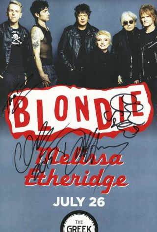 Blondie autographed concert poster 2015 Debbie Harry,  Chris Stein,  Clem Burke 4
