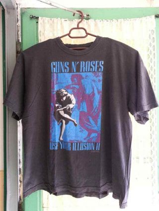 Vintage GUNS ' N ROSES USE YOUR ILLUSION 1991 BROCKUM Tshirt 2