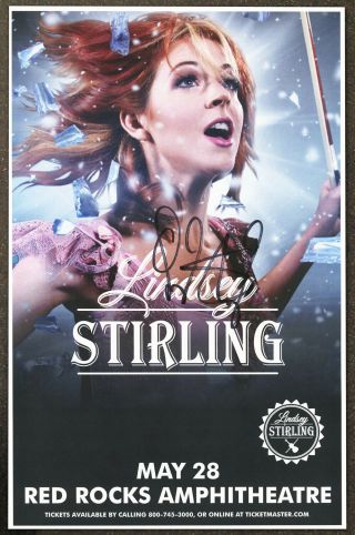 Lindsey Stirling Autographed Concert Poster 2015 Violinist