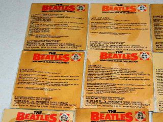THE BEATLES Complete Set of (16) 1980 ' s Chu Bops Mini Albums with Gum 7