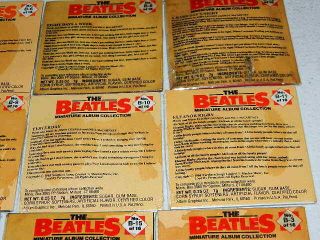 THE BEATLES Complete Set of (16) 1980 ' s Chu Bops Mini Albums with Gum 8