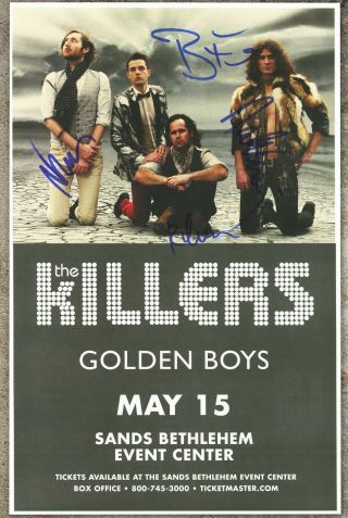 The Killers Autographed Live Show Gig Poster Brandon Flowers,  Dave Keuning