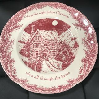 (4) Johnson Brothers Twas The Night Before Christmas Dinner Plates 11 In.