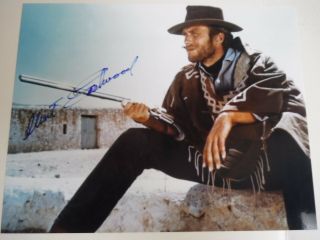 Clint Eastwood Signed " Spaghetti " Western Photo