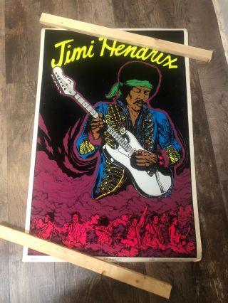 Vintage Jimi Hendrix Blacklight Poster 1657 1983 Scorpio