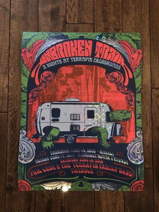 Unbroken Train Phil Lesh Foil Poster S/n Xx/15 Grateful Dead