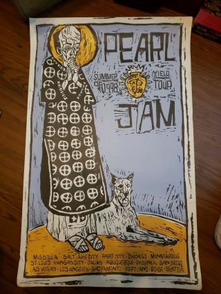 Pearl Jam Summer Of 1998 West Coast Yield Tour Poster