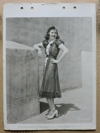 Eleanore Whitney Orig Dw Key Set Fashion Portrait Photo 1937 Turn Off The Moon