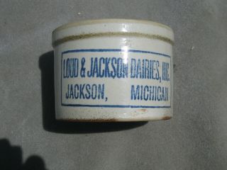 2lb Red Wing Butter Crock Loud And Jackson Dairies Jackson Michigan