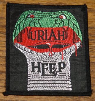 Uriah Heep Vintage 1980 Embroidered Woven Cloth Sewing Sew On Patch