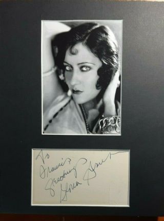 Gloria Swanson " Sunset Boulevard " Authentic Autograph 8 X 10 Photo Display W/coa