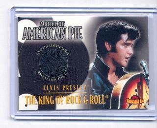 Elvis Presley 2001 Topps American Pie Worn Leather Jacket Card Papm3