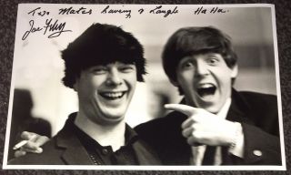 Joe Flannery The Beatles Booking Agent Hand Signed Photo Rare Paul Mccartney