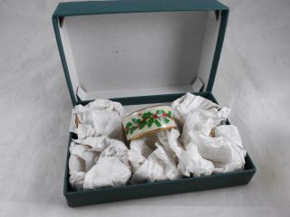 Elegant Lenox Holiday Dimension Set Of 6 Round Ceramic Napkin Rings