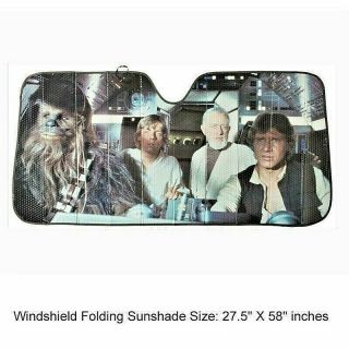 Plasticolor Star Wars Millennium Falcon Han Solo Folding Windshield Sunshade