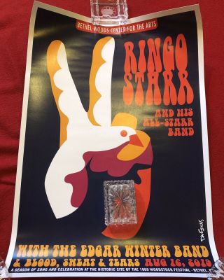 Ringo Starr And His All - Starr Band Poster Woodstock 50th Bethel Woods,  Ny 2019