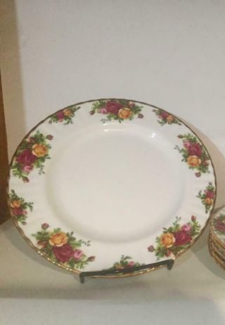 6 Royal Albert Old Country Roses 10.  5 " Dinner Plates Nwt