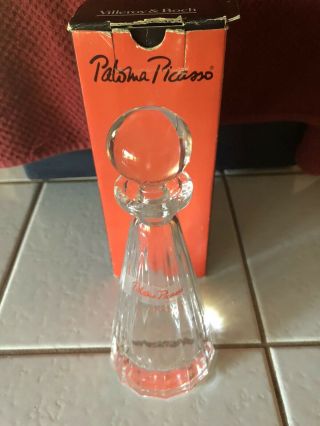 Villeroy & Boch Paloma Picasso Lead Crystal Glass 7.  5 " Decanter Vinegar Cruet