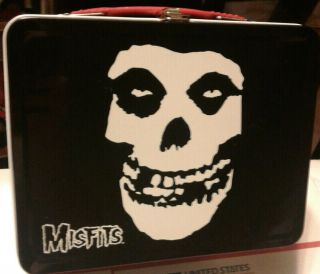 Set of 2 MISFITS Metal Lunch box Famous Monsters & Limited Edition Crimson Ghost 2