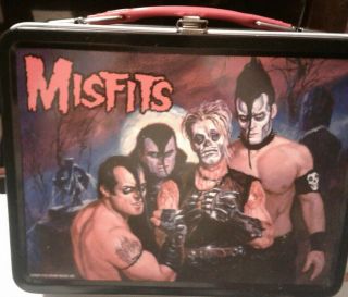Set of 2 MISFITS Metal Lunch box Famous Monsters & Limited Edition Crimson Ghost 7