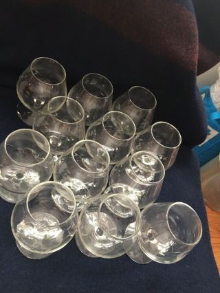 Princess House Heritage Set Of 12 Brandy Snifters Stemmed Glasses Etched Crystal 2