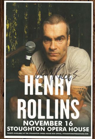 Henry Rollins Autographed Gig Poster Black Flag