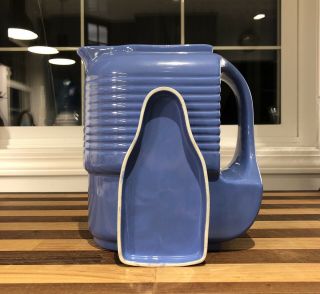 1930 ' s Hall China for Westinghouse,  “Delphinium Blue” Refrigerator Pitcher & lid 5