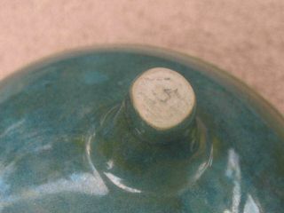 WJ Gordy Georgia Art Pottery Bowl Cauldron Rare Green & Blue Glaze Great Con NR 8