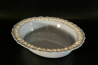 Wedgwood Queensware Cream On Lavender Shell Edge Oval Vegetable Bowl Plate.