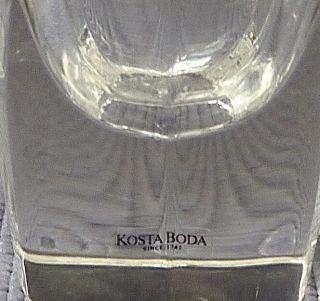 Vintage Signed BENGT EDENFALK Kosta Boda Scandinavian Modern MCM Glass Vase 4