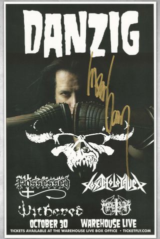 Glenn Danzig Autographed Concert Poster Misfits,  Samhain