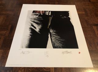 The Rolling Stones Limited Edition Plate Signed Lithograph 3447/5000