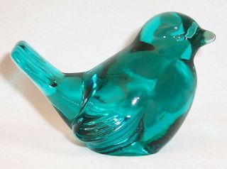 Fenton Green Glass Bird