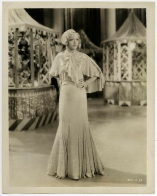 Glamorous Marion Davies Costumed 1931 Pre Code Hollywood Art Deco Photograph