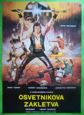 Hawk The Slayer - Jack Palance/john Terry - Rare Yugoslav Movie Poster 1980