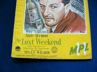 1947 THE LOST WEEKEND Japan scenario BOOK Ray Milland Jane Wyman VERY RARE 3