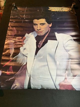Saturday Night Fever Vintage John Travolta 1977 Poster 23 " X 29 "
