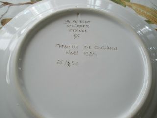 (2) HB Quimper Chapel Series Plates 1985 Chapelle De Quilinen & 1984 St Thomas 3
