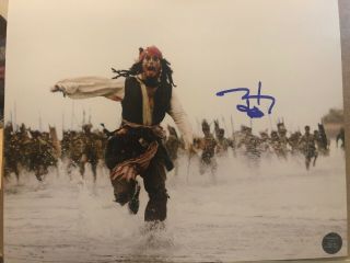 Johnny Depp Signed Autograph 8x10 Photo Captain Jack Pirates Disney Rare